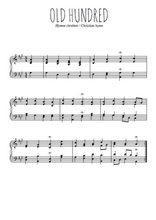 Téléchargez l'arrangement pour piano de la partition de Old hundred en PDF